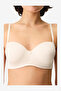 Women Lotus Essentials Cream/Pink Strapless Wired Bra - 2