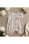 Baby Girl Jumpsuit with Floral Shorts - 2