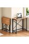Portable Desk Bedside Table with Wheels,Behind Sofa Table Rolling Laptop Stand, Foldable Standing Desk with Storage Shelf, Adjustable Side Table for Bed, Home Office - 2