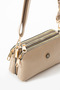 Viatox Vs 1444 Women's Faux Leather 3-Compartment Metal Zipper Crossbody Small Shoulder Bag Kum - 5