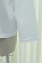 Round Neck Casual Combed Cotton Blouse -White - 6