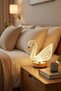 Crystal Swan Led Table Lamp 3 Colors Illuminated Decorative Lighting
