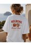Unisex White Oversize Negroni Social Club Cocktail and Orange Print T-Shirt