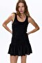 Ruched-waist mini skirt