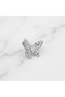 Silver Color Zircon Stone Detailed Women's Cartilage Earring with Butterfly Figure (Ear Cuff) - 3