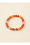 Leyan Natural Stone Red Agate Natural Stone Bracelet 8 mm |   Unisex Elastic Wristband |   Handmade - 2