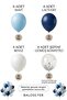 Sailor Birthday Balloon Set 20-Piece Blue Navy White Silver Confetti Party Decoration - 4