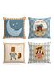Sleepy Bear Patterned 4-Piece Children's and Baby Pillowcase Set - 3