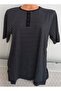 Er Clothing Summer Combed Cotton Blouse Short-Sleeve O-Neck Black Stripe