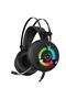 سماعة رأس للألعاب من Rampage Miracle-X2 PLUS Black RGB Led مع نظام صوت محيطي 7.1 وميكروفون للألعاب