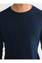 Lcwaikiki Classic Navy Blue Crew Neck Long Sleeve Men's T-Shirt - 3