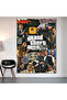 Grand Theft Auto V Wall Covering Wall Tapestry First Quality Satin Fabric Poster