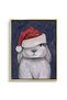 Christmas Bunny Kids Wall Art | Portrait Framed Canvas Print | Luxury Modern Decor for Kids Room - 2