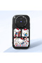 Vivo X300 Compatible Case Camera Protector Black Silicone Couple Phone Case Kitty Pattern