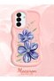 Samsung Galaxy A17 Compatible Case Camera Protector Pink Silicone Couple Phone Case Floral Pattern - 2