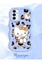Samsung Galaxy M23 Compatible Case Camera Protector Blue Silicone Couple Phone Case Kitty Pattern - 2