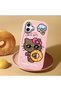 Samsung Galaxy A07 Compatible Case Camera Protector Pink Silicone Couple Phone Case with Kitty Pattern - 2