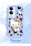 Vivo Y29S Compatible Case Camera Protector Blue Silicone Couple Phone Case Kitty Pattern - 2