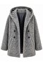 Urban Retro Hooded Oversize Jacket Coat Women's Gray - 2