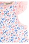 Ruffled Pink Floral Sleeveless Summer Baby Girl Blouse - 3