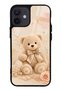 iPhone 12 Mini Pearl Teddy Design Glossy Phone Case
