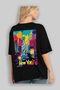 New York Black Oversize Country City Back Printed Unisex T-Shirt 100% Cotton Premium - 4