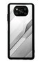 Xiaomi Poco X3 Silver Titanium Edge Design Glossy Phone Case