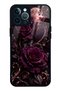 iPhone 12 Pro Max Moonlit Burgundy Rose Design Glossy Phone Case