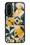 Samsung A37 Glossy Phone Case with Mediterranean Lemon Mosaic Design