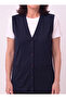 Combed Cotton Buttoned Pocketed Thin Fabric Combed Cotton Slim Fit Vest - 3