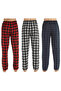 Pijalüx Men's Checkered Poplin Pocket Bottom Pajamas - 4
