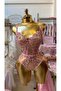 Pink Satin Dressing Gown Floral Jumpsuit - 2