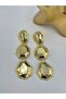 Hanging Honeycomb Earrings (Brass Plated)