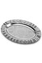 30 cm Wavy Edged Oval Chrome Steel Alexander and Serving Plate – Authentic Embossed - 5