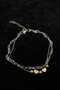 Silver Color Sphere Heart Model Crush and Sf Chain Steel Anklet - 3277
