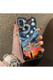 Samsung Galaxy A31 Compatible Silicone Edge Hard Back Case Couple Phone Case with Cartoon Pattern - 3