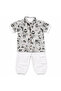 Boys' Cargo Shirt and Pants Set, 3 Years, Gray and White - 4