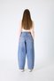 Women's Blue Skater Jean Trousers – High Waist, Wide Leg, Comfortable Fit, 100% Cotton Blue Denim - 2