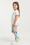Girls' Geometric Patterned Leggings Cotton Flexible Casual Leggings 2-13 Years - - 4