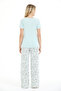 Women's Floral Patterned 100% Viscose Pajama Set - 6
