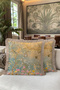 Floral Japanese Garden Fringe Pillowcase - Far East Boho Turquoise Mink Tassel Throw Pillow Cover - 2