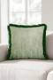 Velvet Green Luxury Fringed Pillowcase - Elegant Bohemian Khaki Gray Black Tassel Throw Pillow Cover - 6