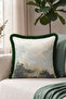 Abstract Landscape Luxury Fringed Pillowcase - Artistic Bohemian Blue Cream Gray Tassel Throw Pillow Cover - 5