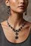 Zircon Stone Evening Dress Necklace Earring Set - 2