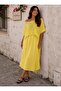 Women's Mesh Knit Top and Linen Flared Skirt Casual Boho Summer Midi Dress - 2