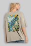 Amalfi Italy 2 Beige Oversize Country City Back Printed Unisex T-Shirt 100% Cotton Premium - 3