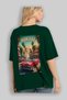 Miami Beach Green Oversize Country City Back Printed Unisex T-Shirt 100% Cotton Premium - 4