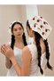 Cherry Cream Red Knitted Triangle Bandana Alaçatı Hair Band Women Teen Girls Kids Summer Bohemian Vintage Korean Style - 2