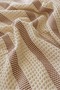 Cream Color Tile Striped Waffle Double Pique / Bedspread 220X240