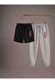 Sweatpants Shorts 2-Piece Combination Thin Summer Sweat-Absorbing Leopard Heart Printed Women's / Girls' Model